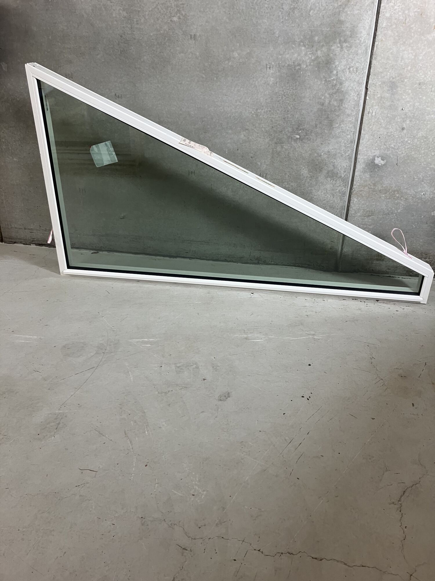 Trekantvindue, Hvid, 226x122,5cm