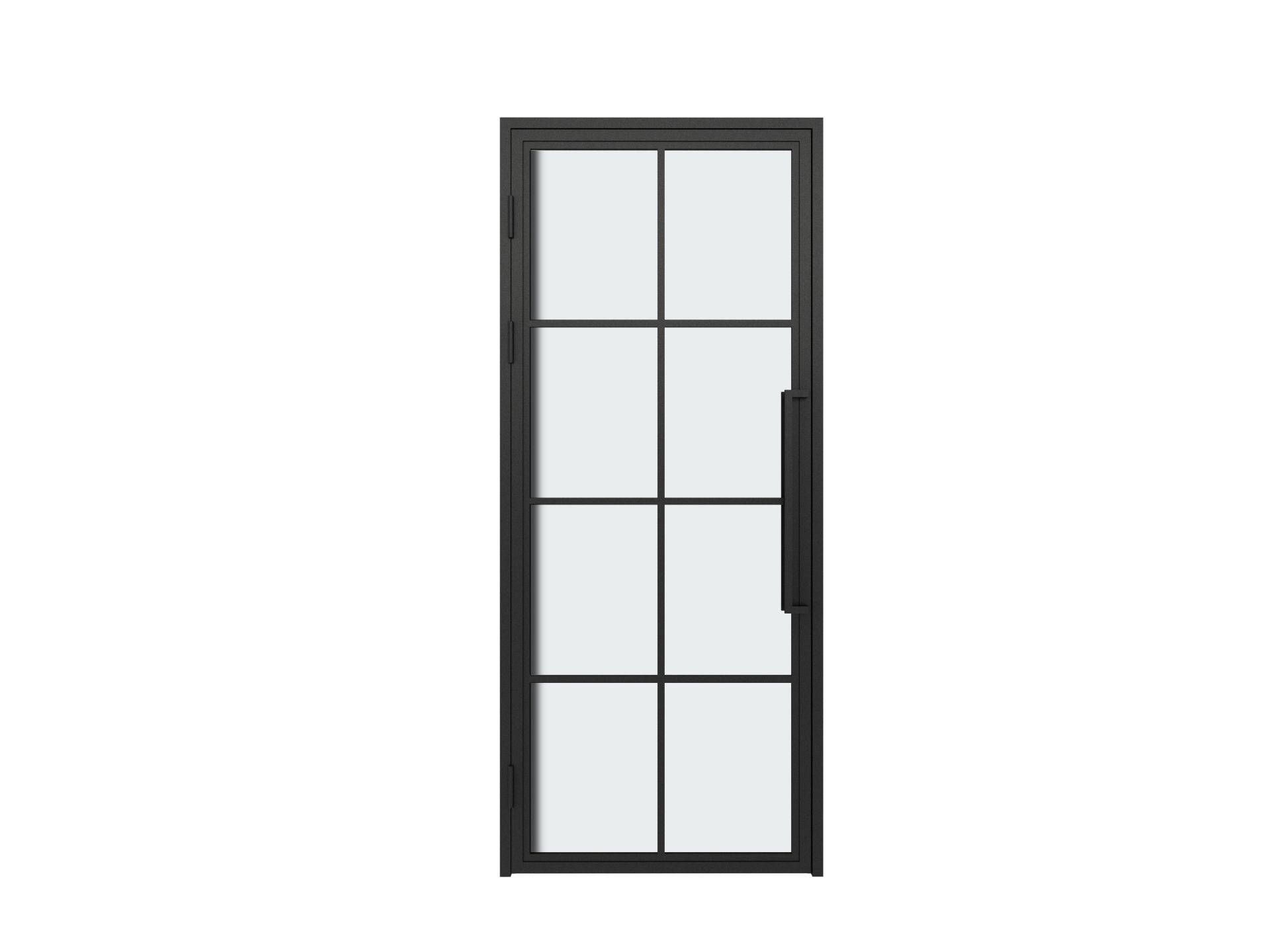 New Yorker glasdør, SP8, Sort 89 X 209, M9x21, Venstre