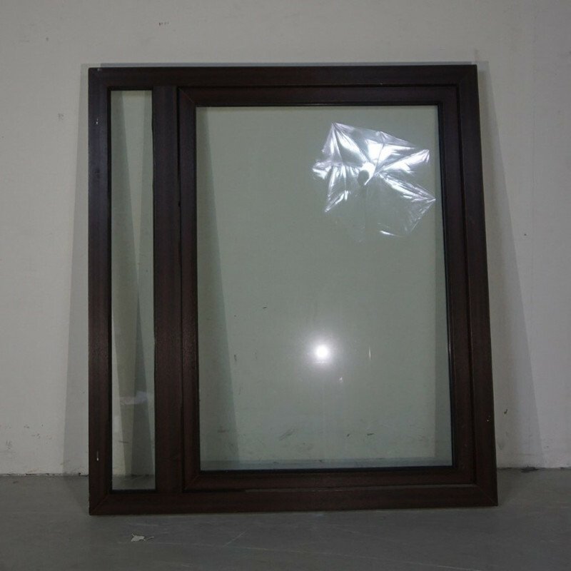 Vinduesparti , Fast, Tophængt, PVC, 2-Lags glas, Rød 142 X 128
