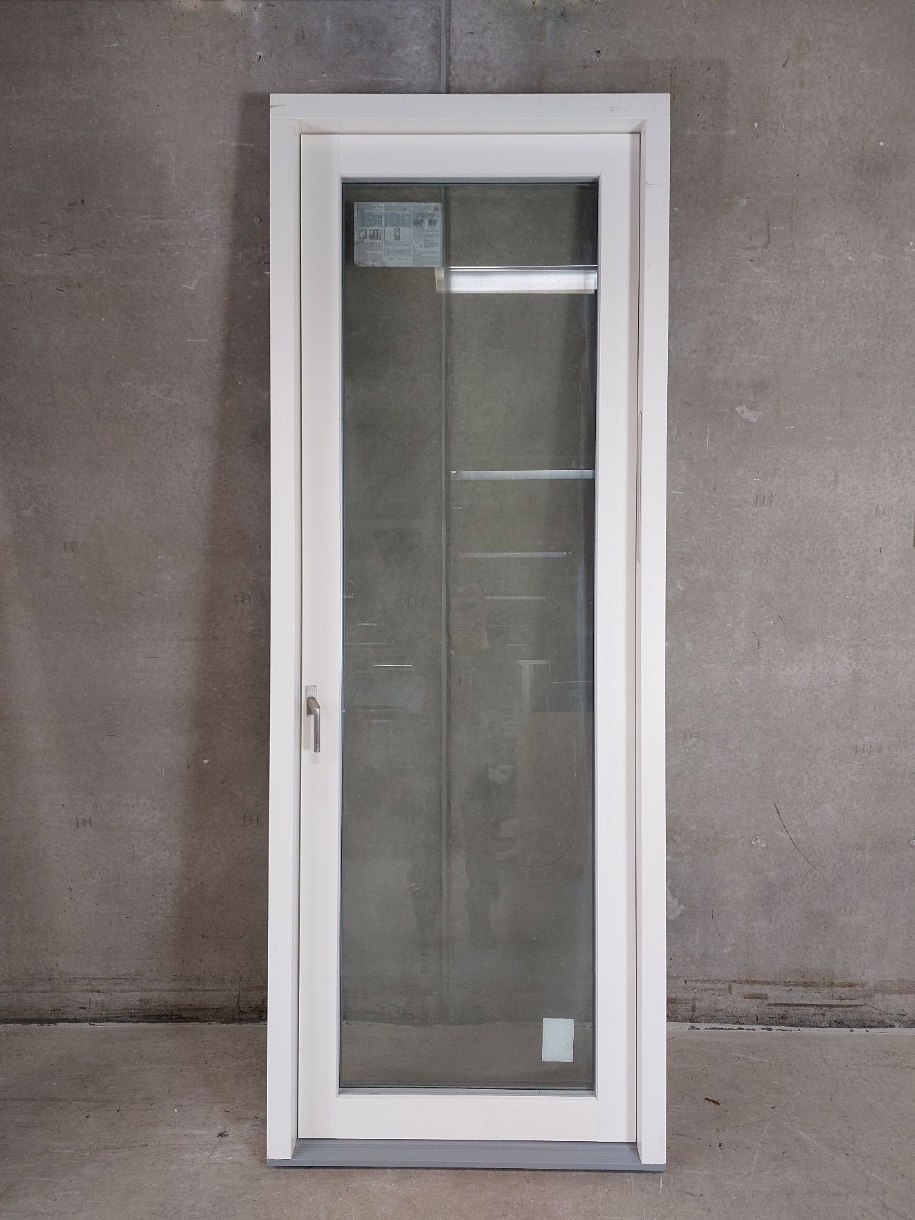 Terrassedør med rude. Paskvilgreb. Bundstykke i pvc, 89 x 239, Venstre ud