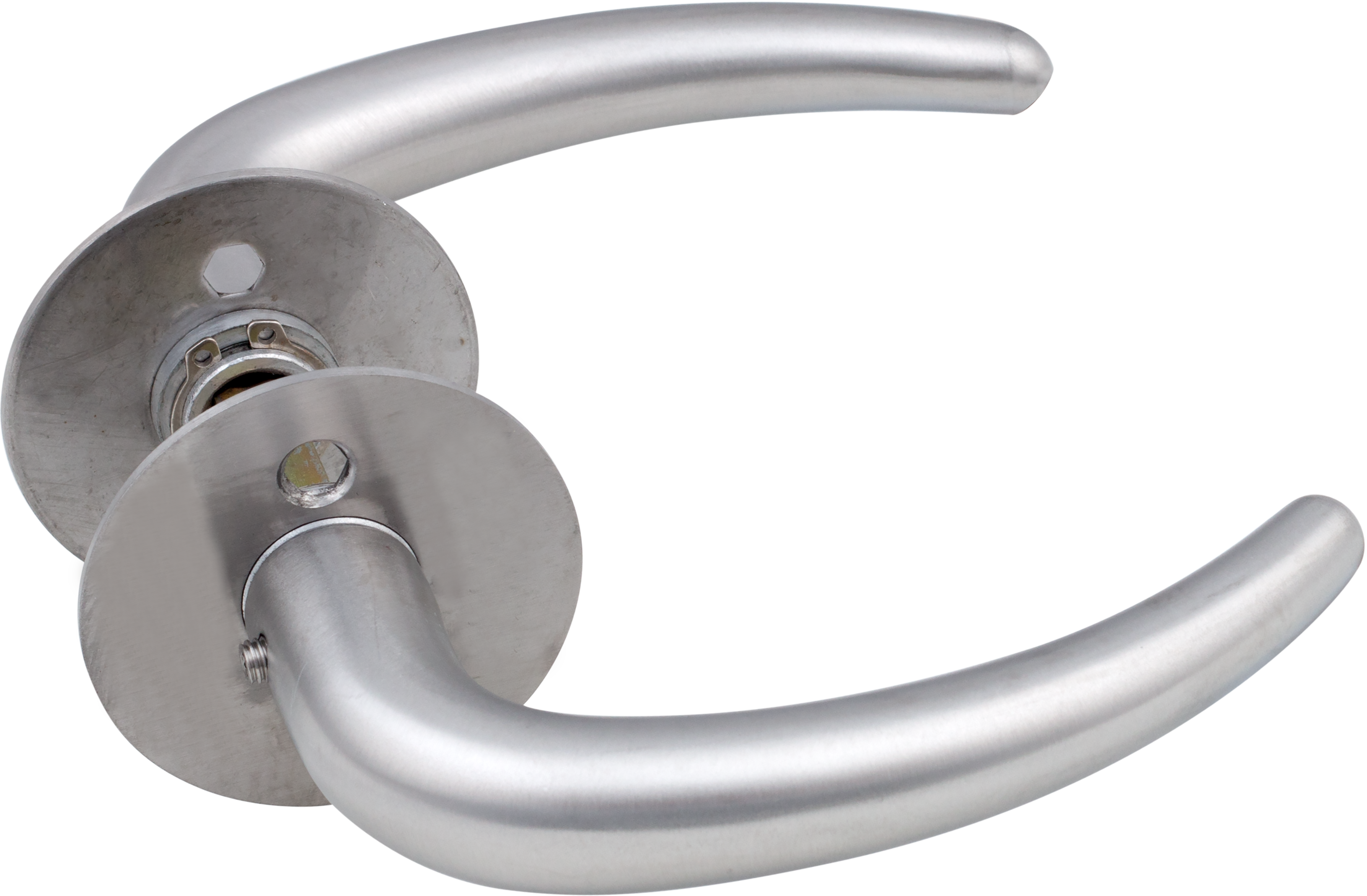 Dørgreb Coupe, Med fastmonteret 2mm massiv roset 304