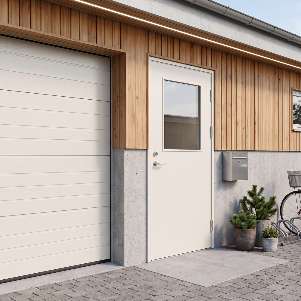 Udvendig ståldør type DSA LIGHT isoleret, (Design selv)