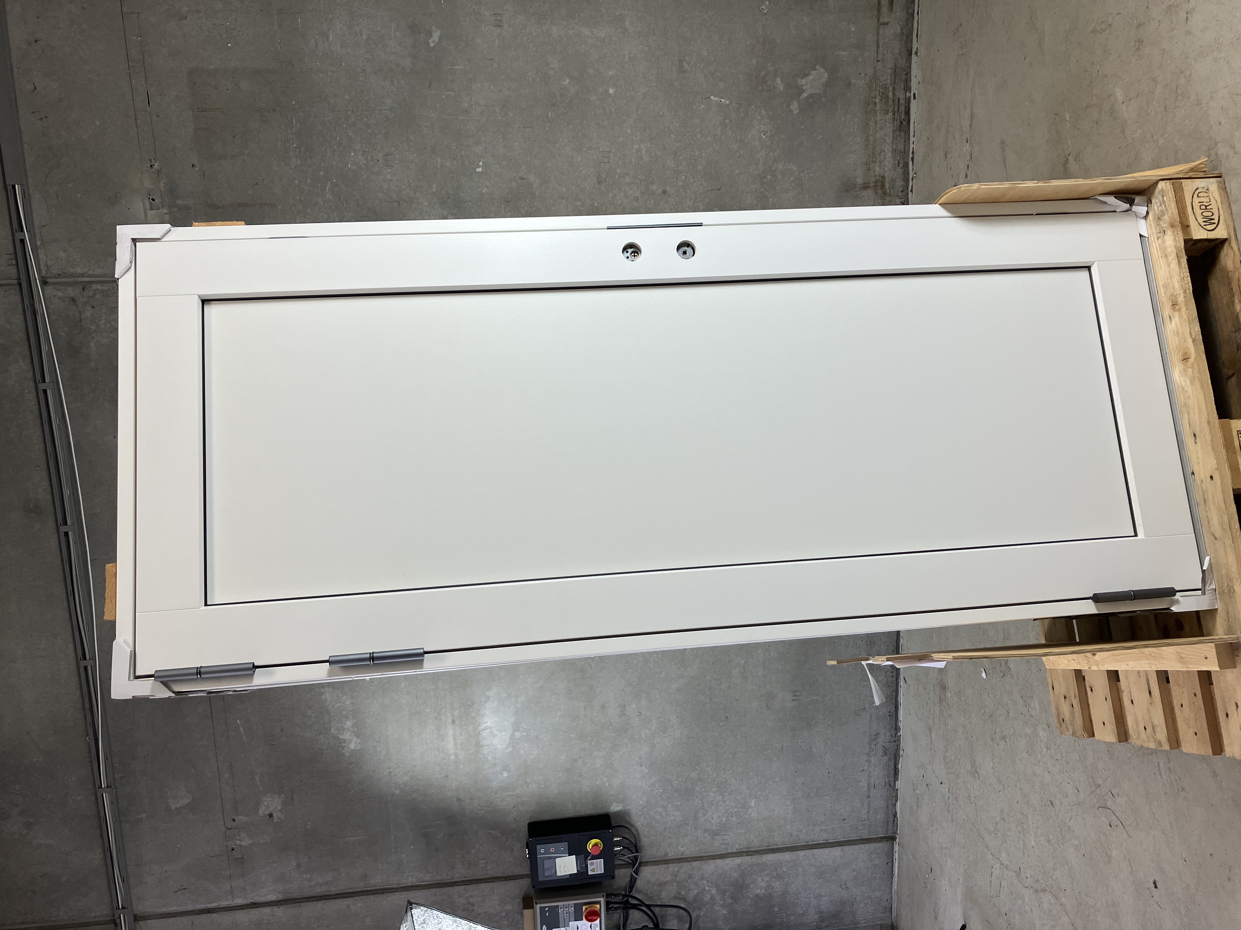 Facadedør i træ alu med 1 fyldning, 88,5 x 213 CM, Venstre ind