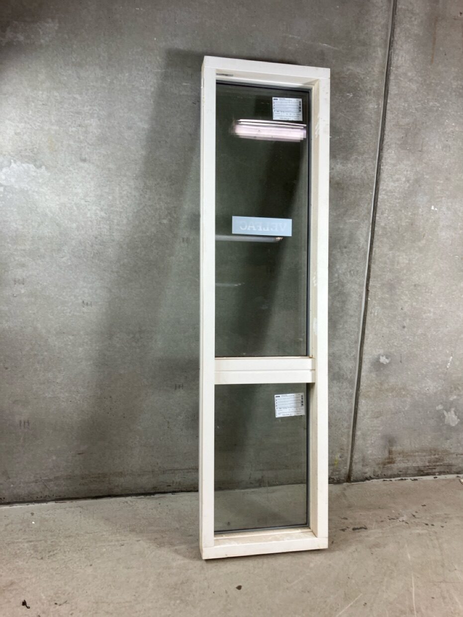 2-fags Fastkarmsvindue, træ/alu, 57 x 217 cm