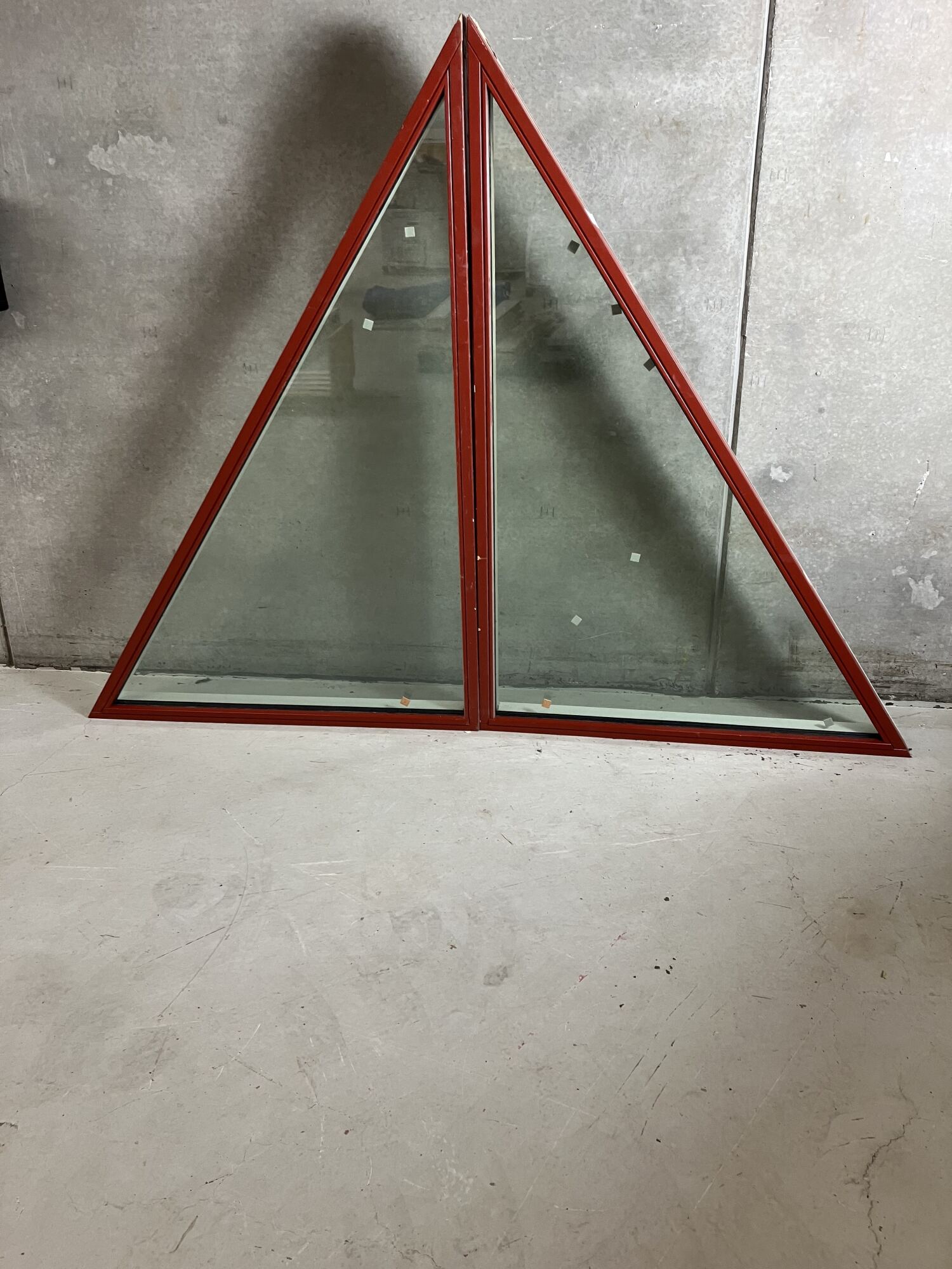 Gavlvinduer, Sæt af 2 dele, Rød, 250x189cm