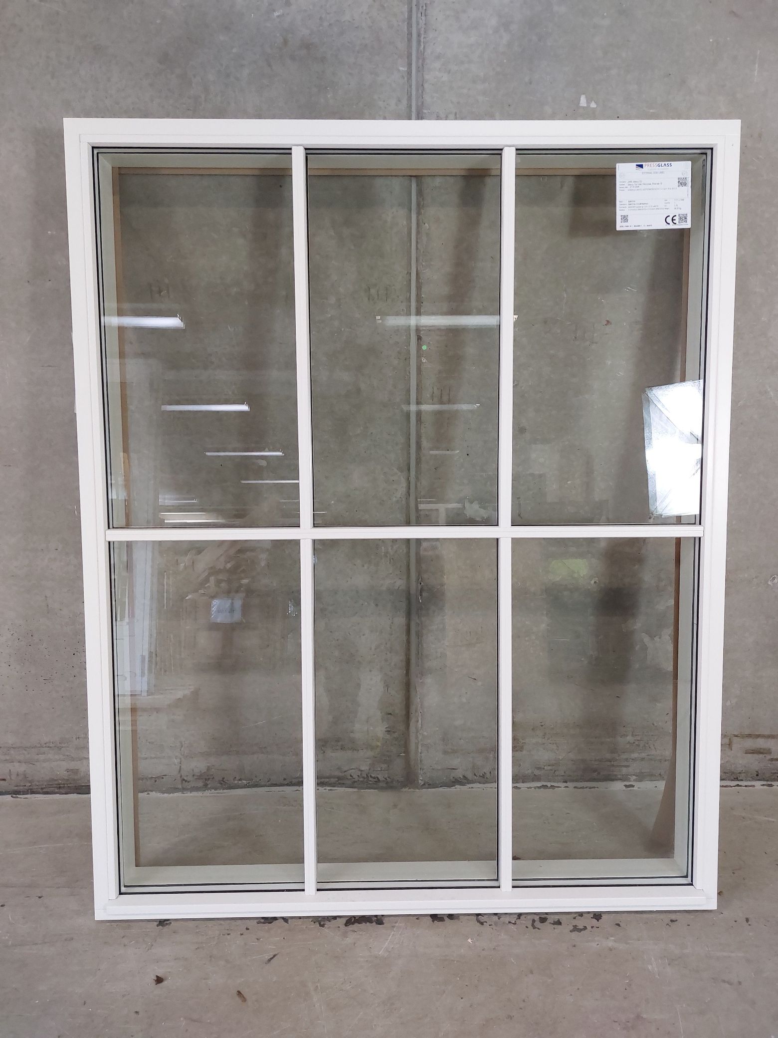 Fastkarmsvindue 6 felter. Energisprosser, 123,7 x 157