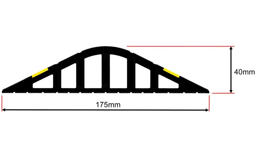 Regnvandsstop til garageport – 40 mm høj – 4,34 meter sæt inkl. lim