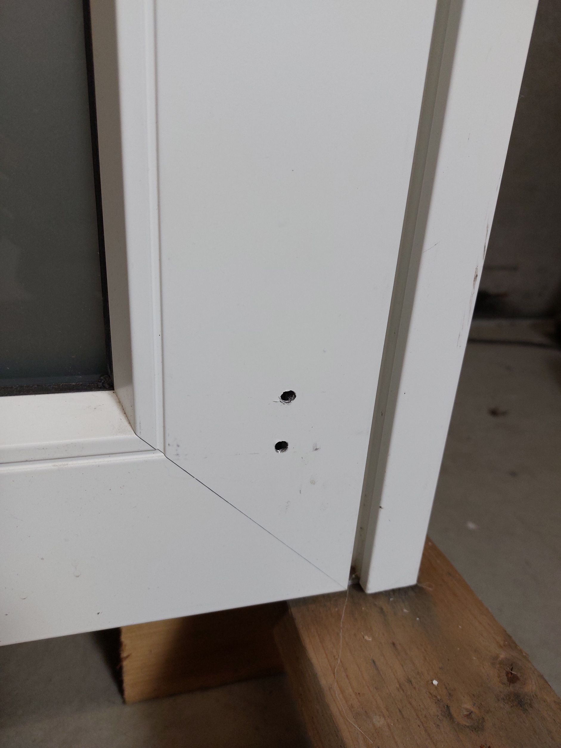 Hæveskydedør i træ/alu med 2-lags satin matte energiruder, 297,3 x 211,8