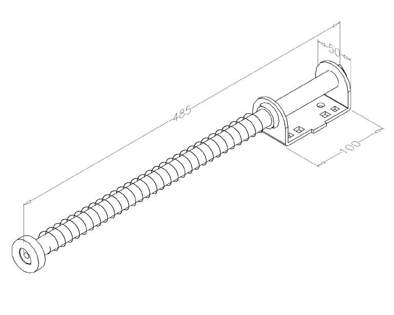 719EPS Portstop m. fjeder 48,5 X 5