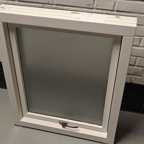 Topstyret vindue træ/alu, 3lags glas, 69,8x79,5