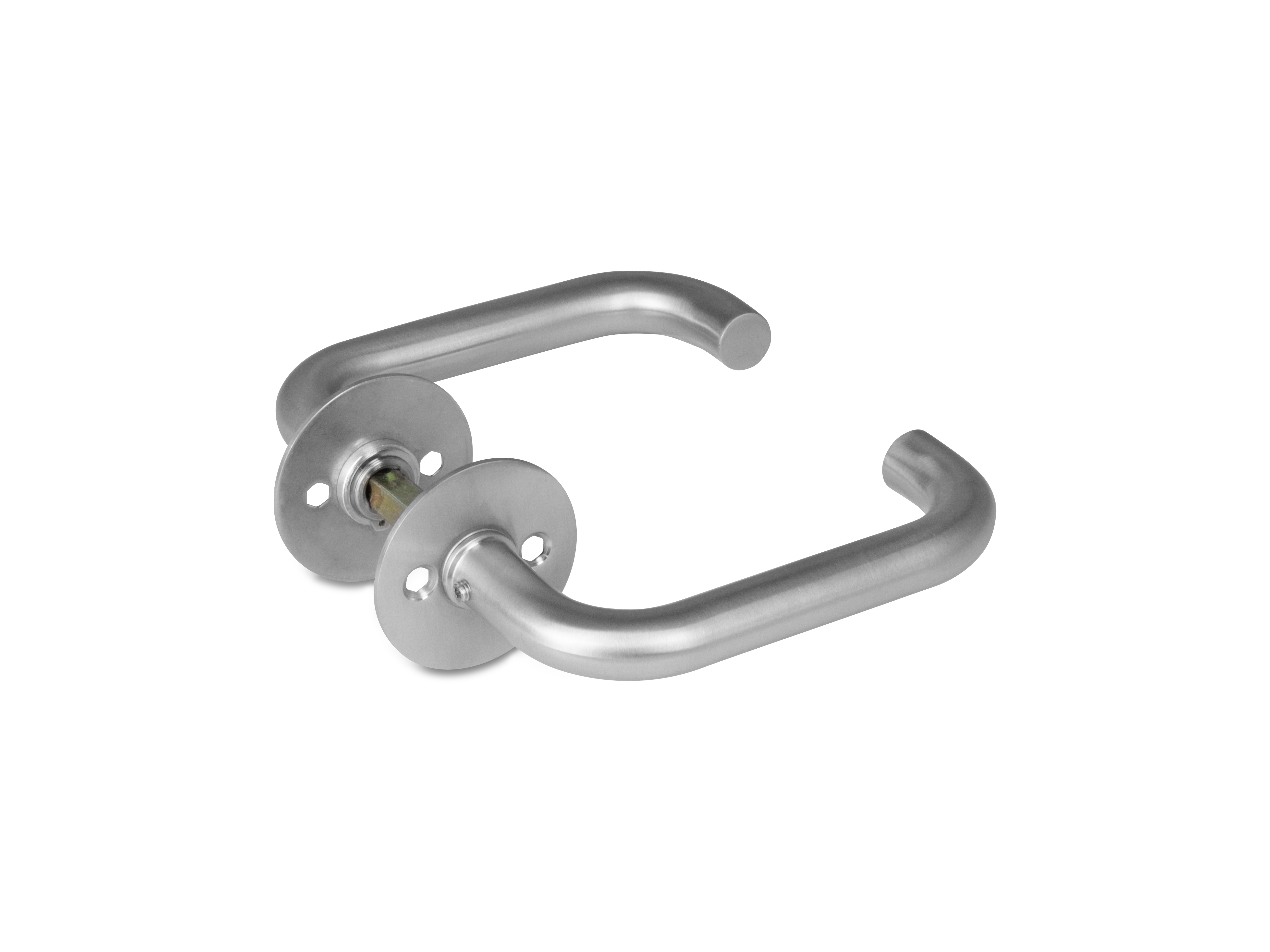 Dørgreb U-form 16mm, Med fastmonteret 2mm massiv roset