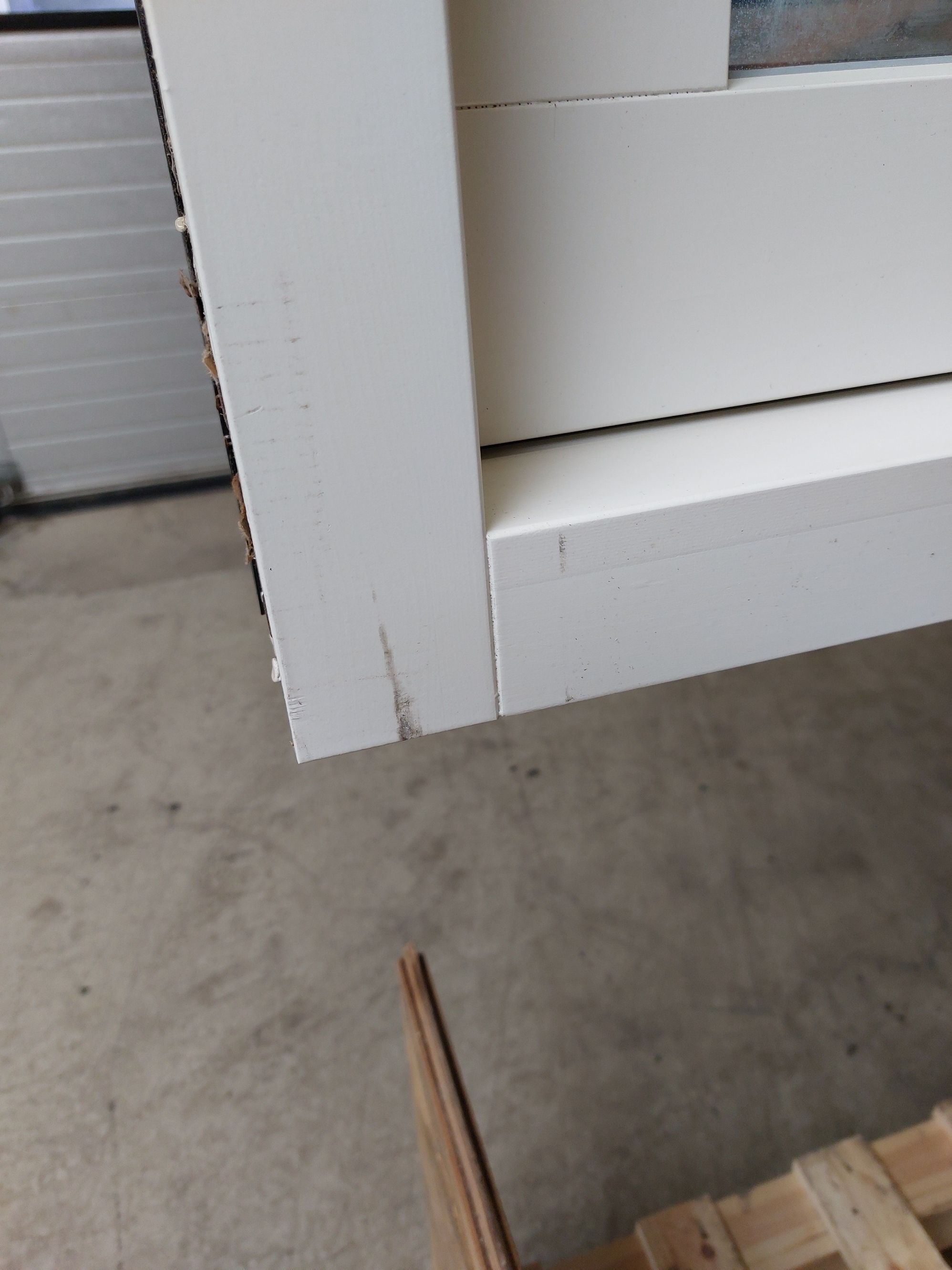 Terrassedør med rude. Paskvilgreb. Bundstykke i pvc, 89 x 239, Venstre ud
