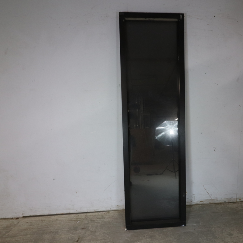 Sideparti fra Idealcombi, 2-Lags glas, Træ/alu, Sort 60 X 208