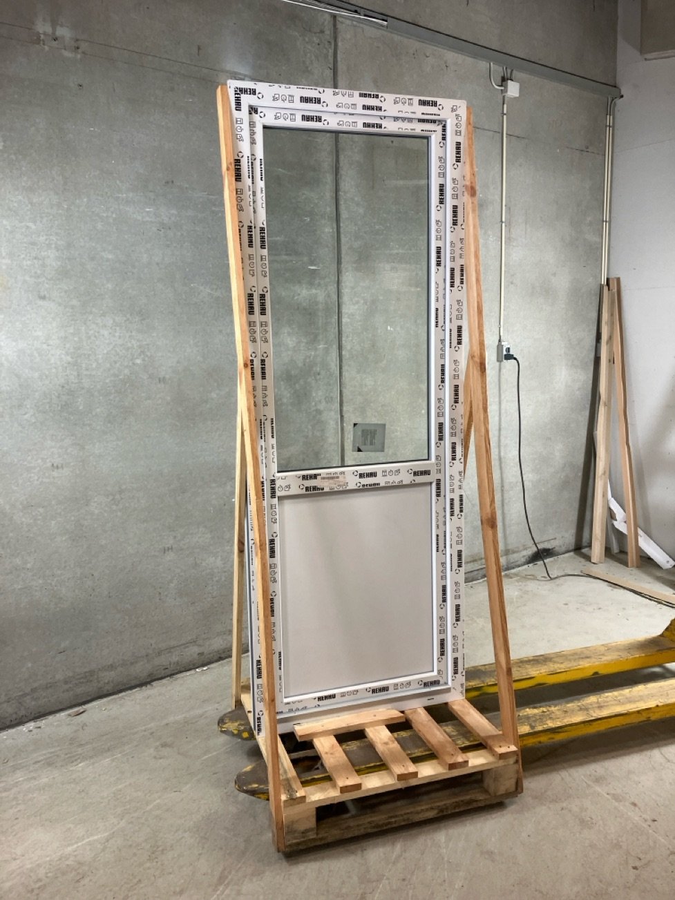 Terrassedør i plast, 78 x 208cm, Venstre ind