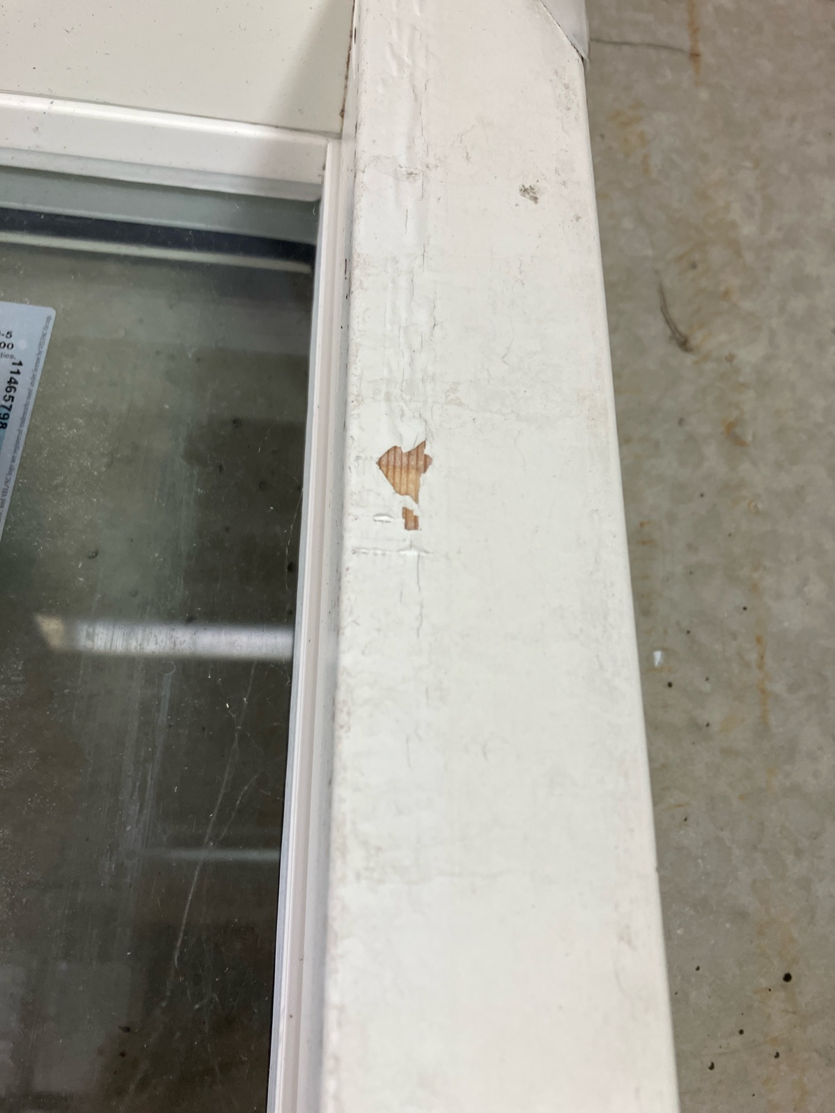 Udestueelement i træ/alu med 2-lags energirude, 120,3 x 255,