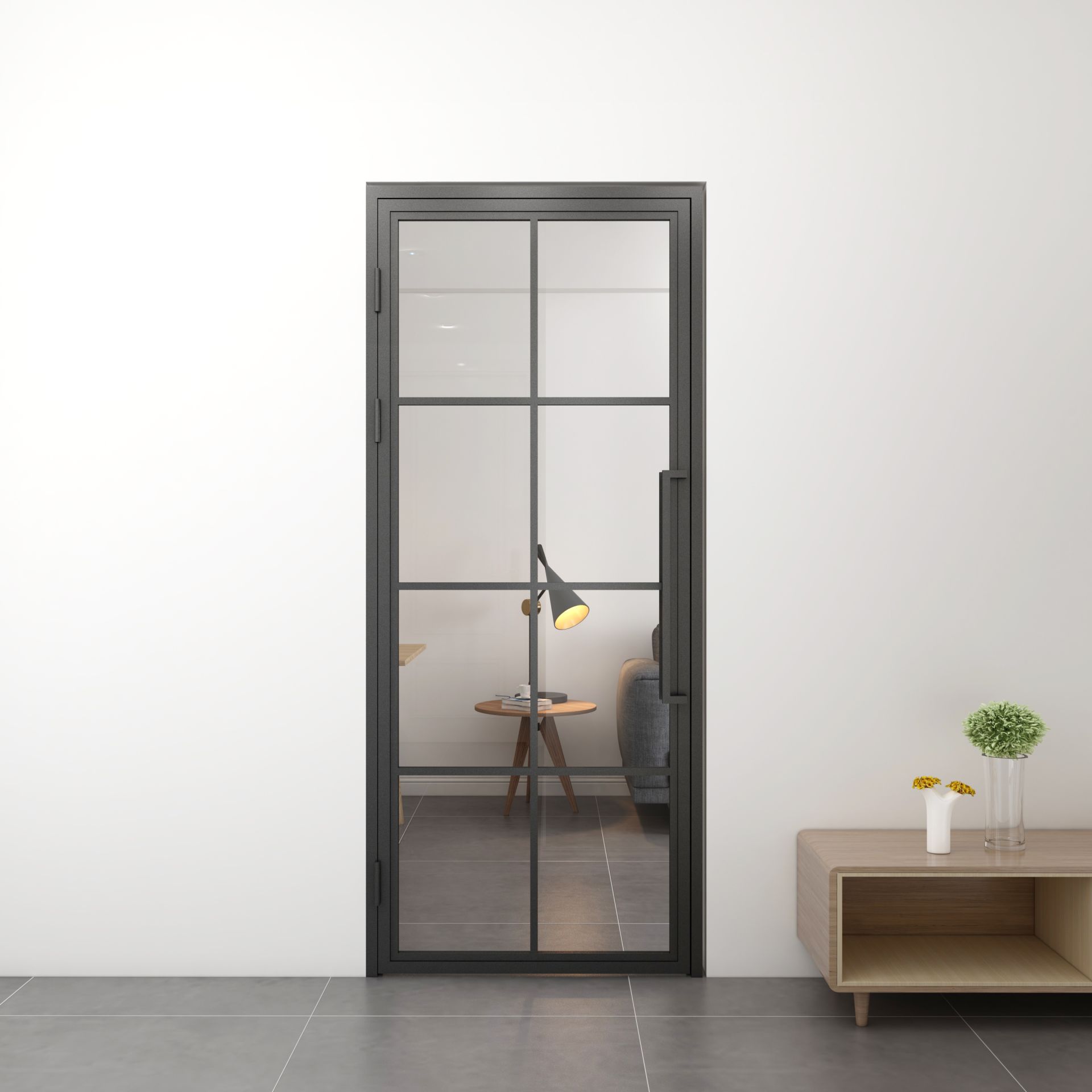 New Yorker glasdør, SP8, Sort 89 X 209, M9x21, Venstre