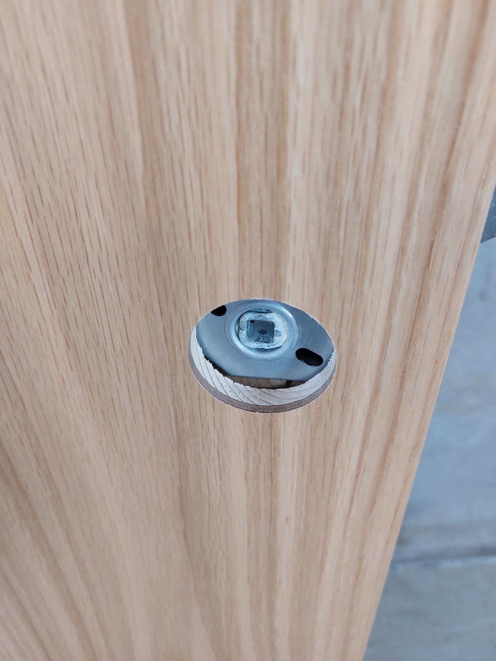 Kompakt dør lakeret egetræsfiner, 91,7 x 205,4, Ingen karm, Højre hængt
