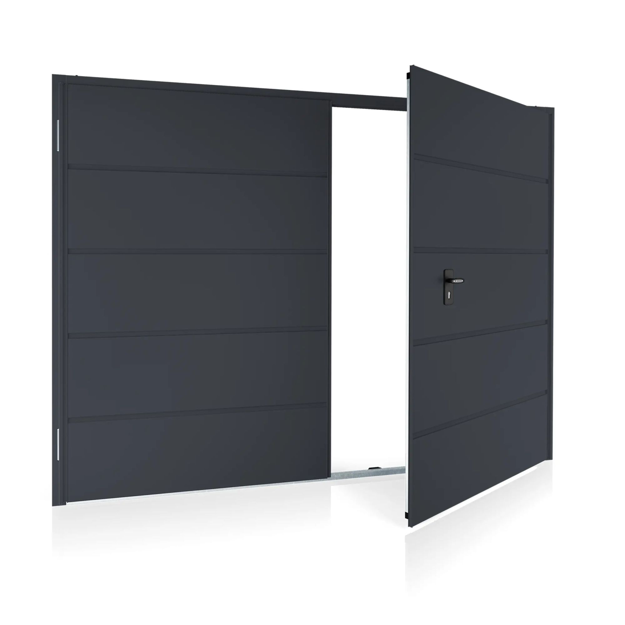 Dobbelt garagedør i stål Model H (design selv)