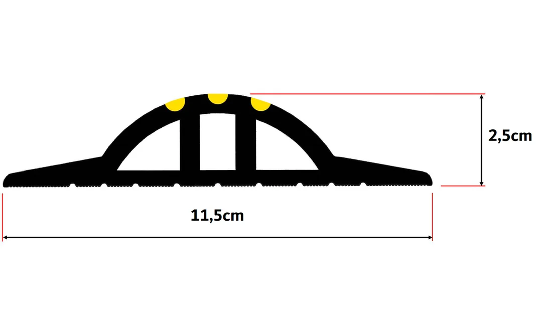 Regnvandsstop til garageport – 25 mm høj – 5,56 meter sæt inkl. 2 stk. lim